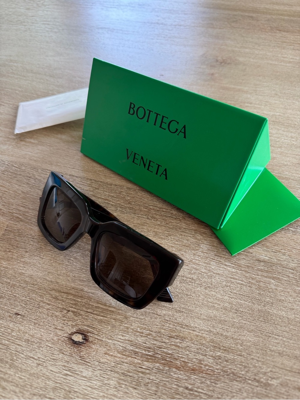 NWT Bottega Veneta Black Oversized Square Sunglasses